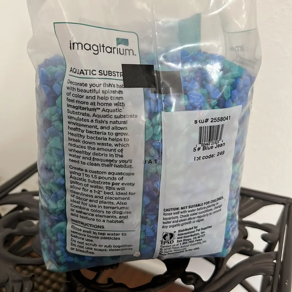 ✨HOST PICK✨Imagitarium Aquatic Substrate Blue & Teal Rocks 5Lbs